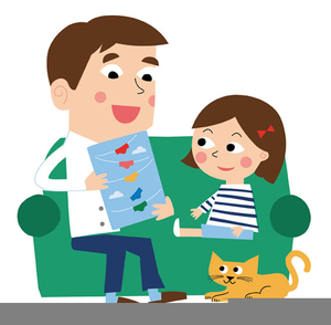 Parent And Child Talking Clipart Image