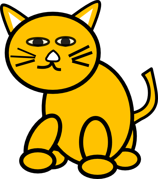 yellow cat clipart - photo #21