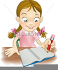 Free Clipart Of Child Writing Image