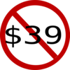 No $39 Sign Clip Art