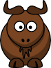 Cartoon Gnu Clip Art