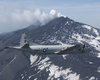 A P-3c Orion Aircraft Assigned To The  Tigers  Of Patrol Squadron Eight (vp-8) Flies Over Mt. Etna. Image