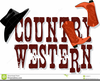 Country Western Wedding Clipart Image