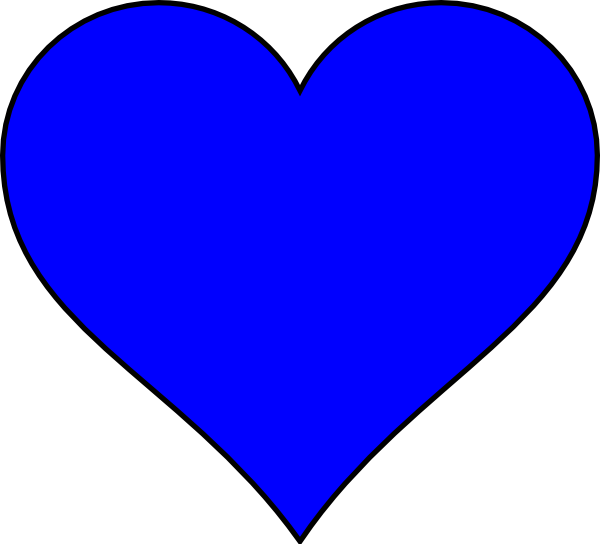 Blue Heart Shape Clip Art at Clker.com - vector clip art online