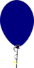 Straight Flat Blue Balloon Clip Art