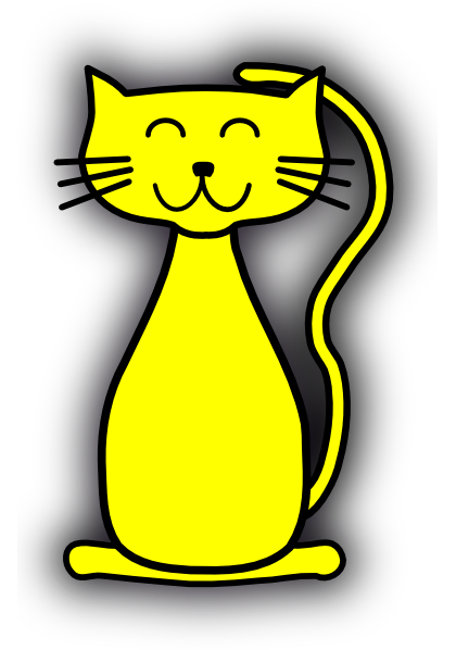 yellow cat clipart - photo #1