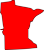 Red Minnesota State Clip Art