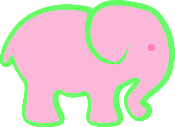clipart green elephant - photo #6