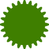 Green Gear Clip Art