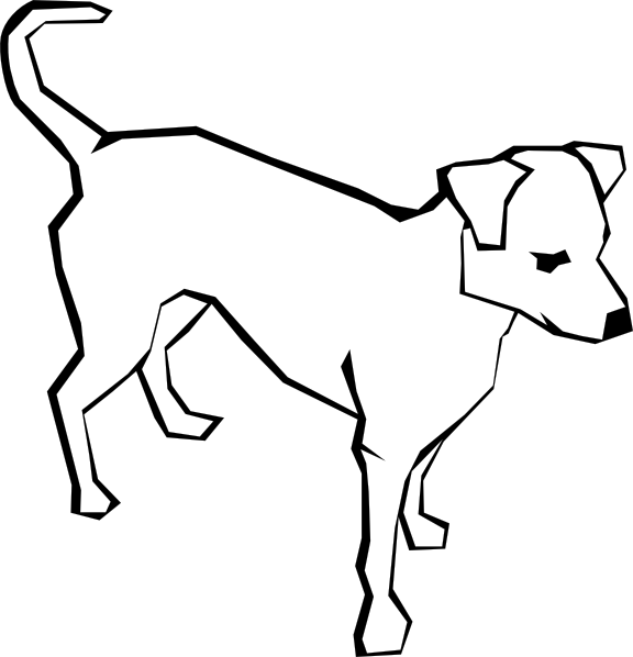 clipart dog outline - photo #11