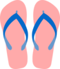 Coral Flipflops Clip Art