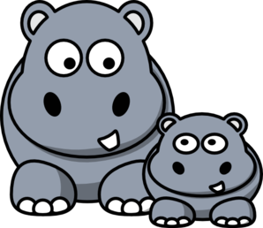 free cartoon hippo clipart - photo #5