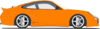 Orange Sports Car Clip Art