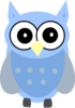 Blue Gray Owl Clip Art