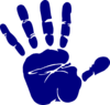 Blue Hand Print Clip Art