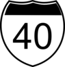 I-40 Sign Clip Art