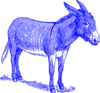Blue Donkey Clip Art