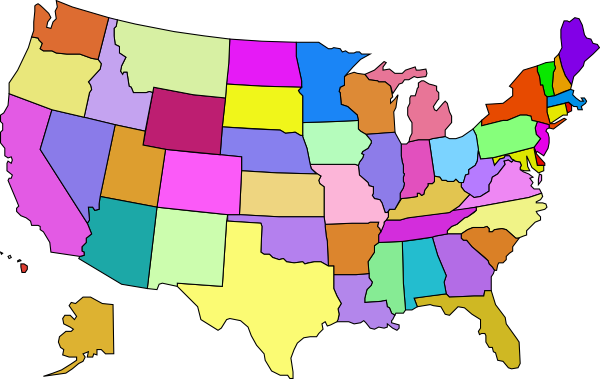 clipart map of usa - photo #4