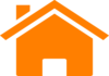 Smaller Simple Orange House Clip Art