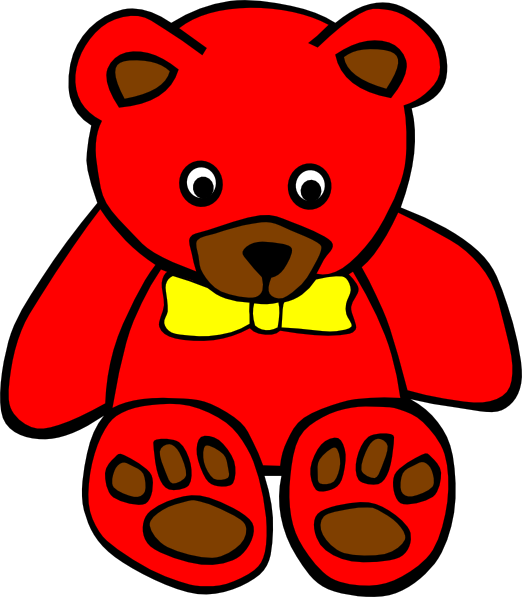 red teddy bear clipart - photo #2