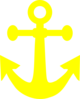 Bright Yellow Anchor Clip Art