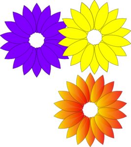 Purple Yellow Flowers Clip Art
