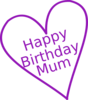 Happy Birthday Mum Clip Art