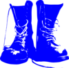 Blue Combat Boots Clip Art
