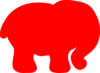 Red Elephant Clip Art