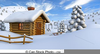 Snowy Cabin Clipart Free Image