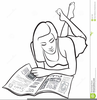 Reading Magazines Clipart Image