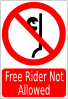 Free Rider Not Allowed Clip Art