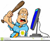 Angry Computer User Clipart Image