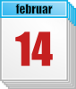 Calendar February 14th Clip Art