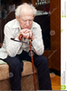 Old Man With A Cane Clipart Image