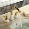 Ti-pvd Finish Brass Widespread Bathroom Sink Faucet-- Faucetsuperdeal.com Image