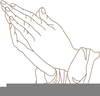Outline Of Praying Hands Clipart Image
