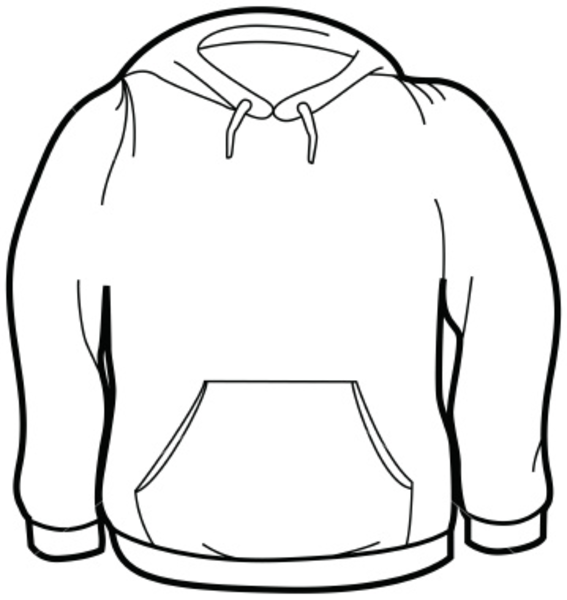 sweatshirt vector template. Ist Adult Size Sweatshirt