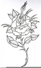 Outline Roses Clipart Image