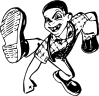 Dancing Skinhead Clip Art