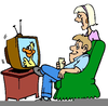 Free Clipart Watching Television Image
