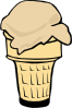 Ice Cream Cone (1 Scoop) Clip Art