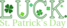 St. Patricks Day Luck With Shamrocks Icon Clip Art