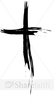 Plain Black Cross Clipart Image