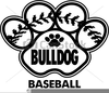 Bulldog Baseball Clipart Image