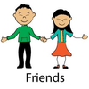 Free Cartoon Friends Clipart Image