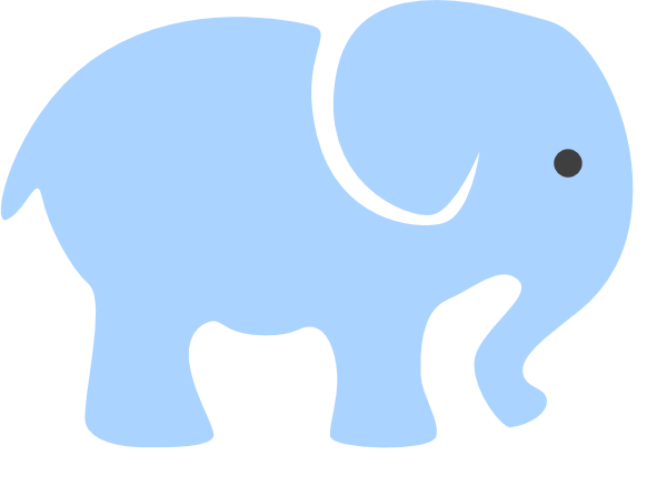 clip art blue elephant - photo #11