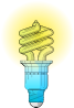 Compact Fluorescent Light Bulb Clip Art