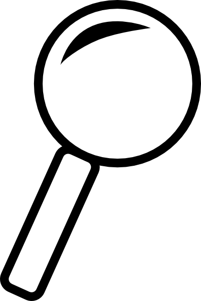 magnifying glass clipart black and white - photo #1