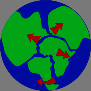 Jonadab Earth With Continents Breaking Up Clip Art